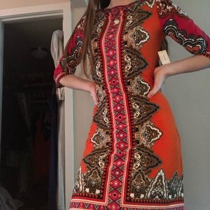 NWT Eci Pink and Orange Mini Dress/Tunic